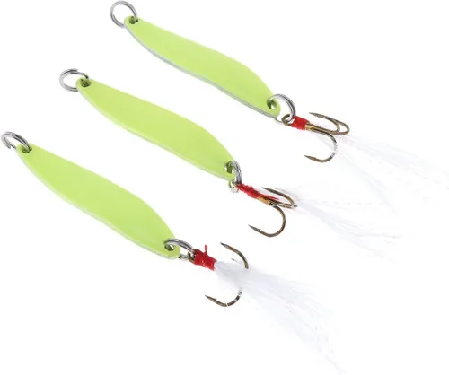 Vista 9 de Metal Jigs & Glow Jigging Spoons - Cebos duros luminosos para señuelos giratorios