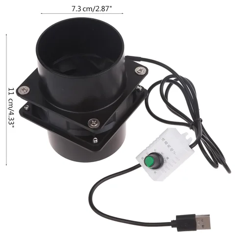 Vista 4 de USB de velocidad ajustable de soldadura de humo extractor de humos ESD ventilador de tubo de tubo Exhuast ventilador con ventilador de ventilación
