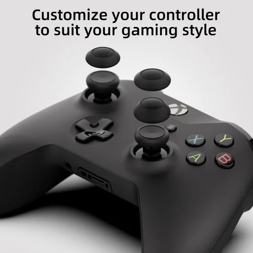 Vista 7 de Skull & Co. Juego de empuñaduras de pulgar convexas piel, tapa de joystick CQC, funda analógica para Xbox XSXXB1, color morado galáctico, 2 pares