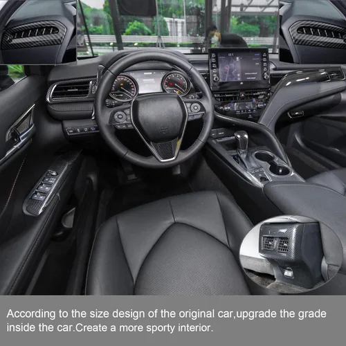 Vista 4 de Rifoda Para Camry Co-Piloto Guantera Lateral Panel de Interruptor Decoración Material ABS Ajuste para Toyota Camry 2018 2019 2020 2021 2022