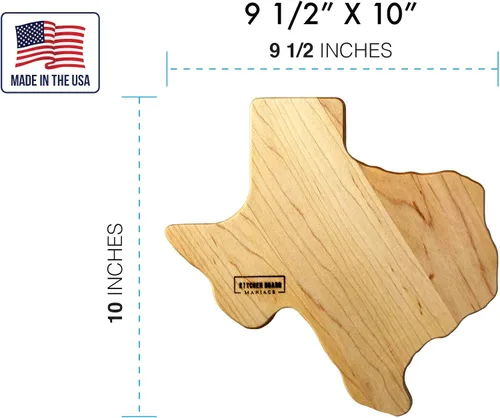 Vista 4 de Tabla de cortar con forma de regalo de Texas Tabla de cortar de Texas, decoración del hogar, regalos y recuerdos para tejanos que sirven como
