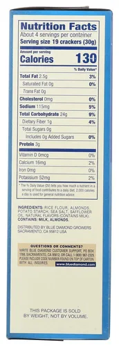 Vista 2 de Blue Diamond Nut-Thins Cracker Snacks, almendra, cajas de 4.25 onzas (paquete de 2)