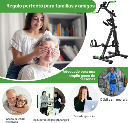 Vista 6 de Pedal Exerciser Bike for Seniors, Arm Leg Hand and Knee Elderly Exercise Equipment, Sitting Home Exercise Machine for Total Body, Upper and Lower