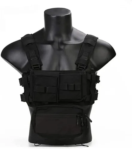 Vista 2 de EMERSONGEAR Tactical MK3 Pecho Rig Chaleco Ajustable Airsoft Molle Modular Micro Lucha Placa Portador Chaleco para Caza Hikng