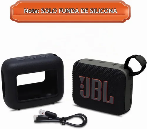 Vista 8 de Funda de silicona para altavoz JBL Go 4 ultraportátil impermeable negro Funda de viaje para altavoz impermeable ultraportátil JBL Go 4