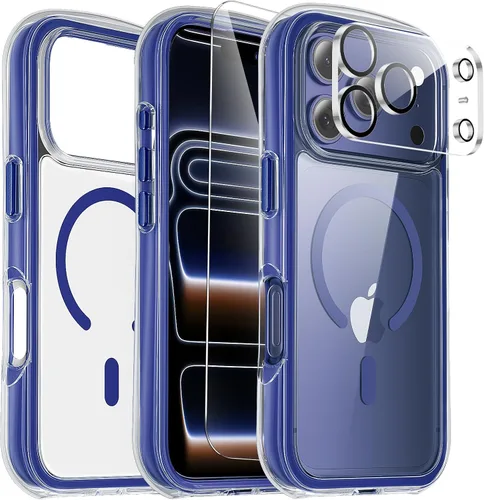 Vista 42 de Funda para iPhone 11, funda magnética con función atril [protección de grado militar] y [compatible con MagSafe], funda protectora delgada
