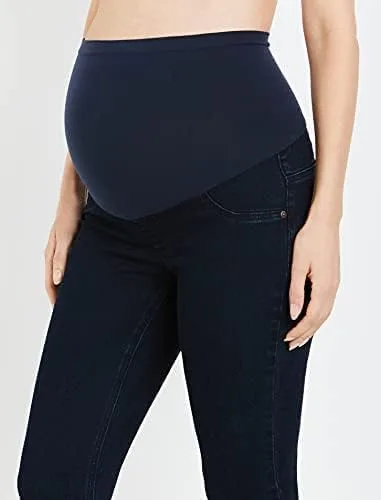 Vista 2 de Motherhood Maternity Women's Super Stretch Secret Fit Over The Belly Skinny Jeans Indigo Blue