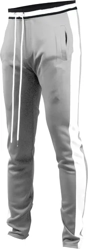 Vista 36 de SCREENSHOT-Track Pants S41700 Mens Premium Slim Athletic Fitness Lifestyle Workout Bottoms - Classic Fit S41700 Bk/Pu