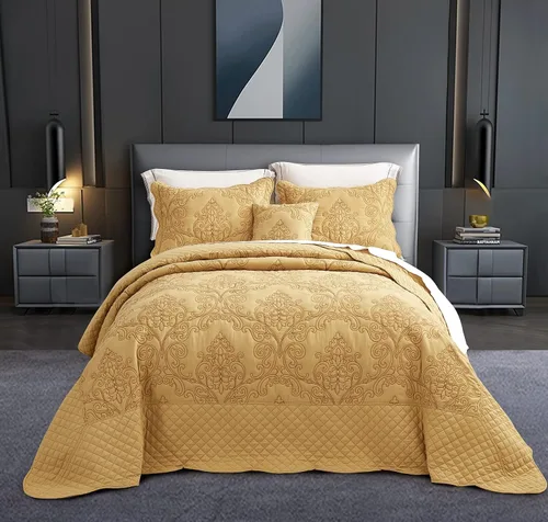 Vista 38 de CHIXIN - Juego de colcha tamaño King/Cal King extragrande, diseño de Navidad, microfibra ligera y suave, 4 piezas