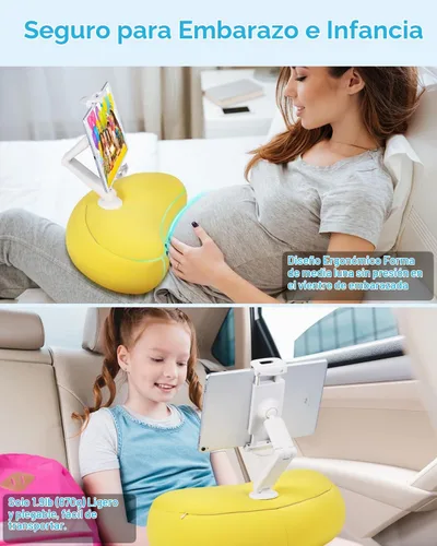 Vista 2 de NEARPOW Almohada de soporte para tableta para cama, soporte de almohada Amarillo