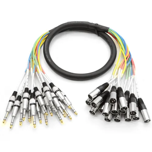 Vista 10 de Seismic Audio - SAXT-4x5M - Cable serpiente de 4 canales TRS de 1/4" a XLR macho - 5 pies de largo - Extremos reparables - Serpiente de efectos