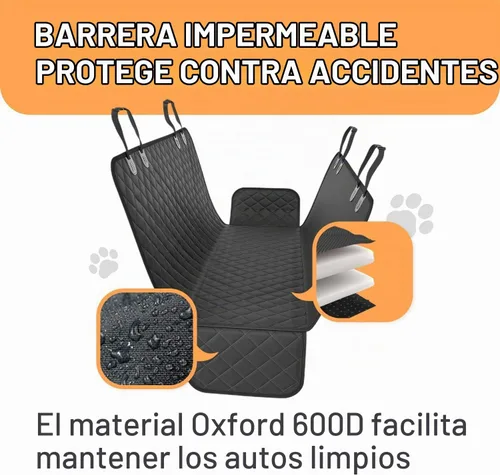 Vista 4 de Active Pets Funda de Asiento Trasero Beige XL para Perros, Hamaca para Coche, Protector Impermeable para Asiento Trasero de Camiones, Banco Trasero