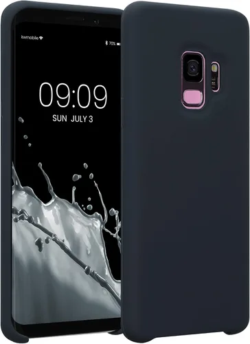 Vista 236 de kwmobile Funda compatible con Samsung Galaxy S9 - Funda de silicona TPU con acabado suave - Blue Reef