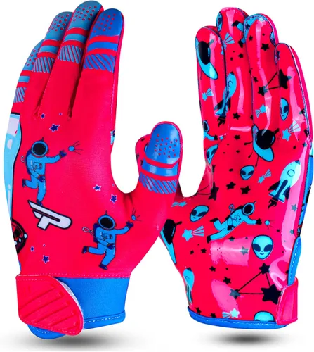 Vista 2 de Guantes de Fútbol Americano Premium para Niños, Jóvenes y Adultos - Receptor Adhesivo Premium con Tecnología de Ajuste Adaptativo - Rendimiento