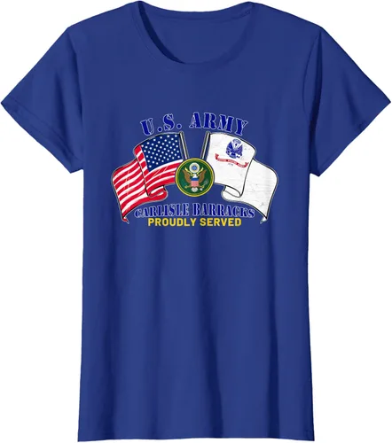 Vista 13 de Carlisle Barracks Pennsylvania Pa Army Base Camiseta con bandera estadounidense, Negro