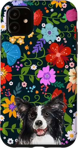 Vista 8 de Border Collie Ditsy Flower Floral Pattern for Women Case for iPhone 17