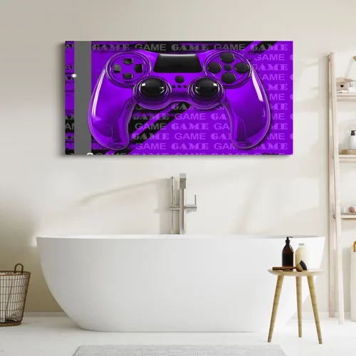 Vista 5 de Feelyou Lienzo decorativo para pared, control de juegos, oficina, pósteres para adultos, regalos de juegos, arte de pared para el baño, arte