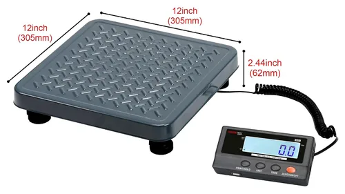 Vista 3 de VisionTechShop MVS1 - Báscula postal de envío resistente, libra/kg conmutable, capacidad de 165 libras x 0.1 libras, legibilidad de 165.3 lbs x 0.1