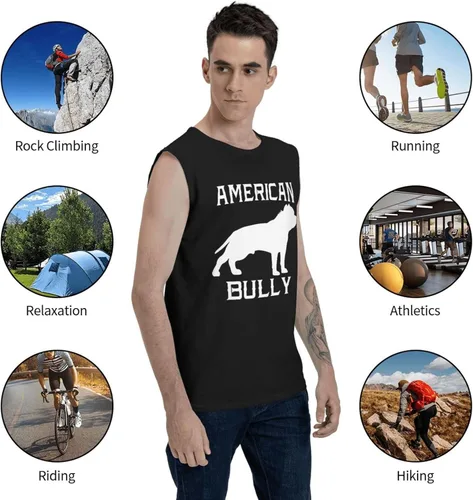 Vista 5 de ZDZQART American Bully - Camiseta sin mangas para hombre camiseta deportiva para culturismo chaleco de entrenamiento muscular