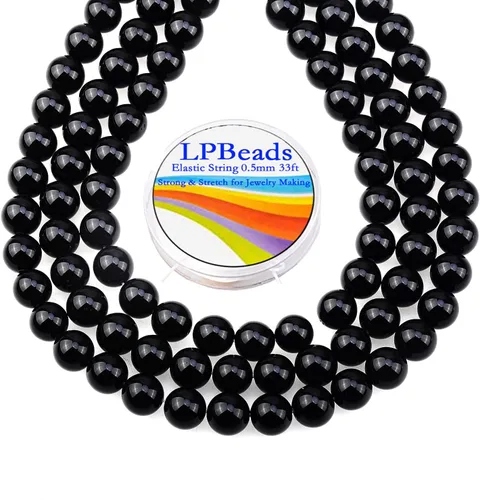 Vista 26 de LPBeads 100 Cuentas de 8mm Cuentas Redondas Naturales de Chakra, Cuentas Sueltas de Piedra Preciosa Redondas para Hacer Joyas con Cordón Elástico