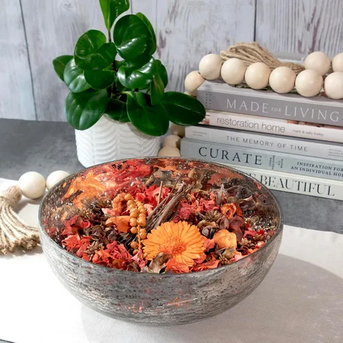 Vista 3 de Bolsa de popurrí con fragancia para decoración del hogar, florero y cuenco de pétalos florales (naranja)