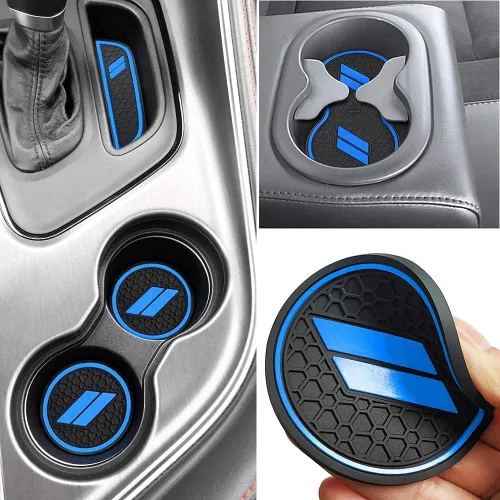 Vista 18 de Auprite Alfombrillas antipolvo para accesorios Dodge Challenger 2015 2016 2017 2018 2019 2020 2021 2022 2023, se adapta a la medida forros para Negro