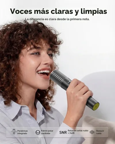 Vista 5 de Ikarao Micrófono inalámbrico con receptor de doble canal y estuche de almacenamiento autolimpiante UV, 2 micrófonos dinámicos de mano, batería de 20