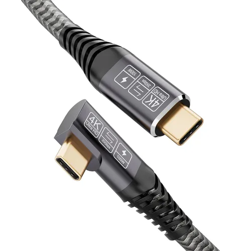 Vista 10 de Cable USB C a C 3.2 Gen 2 × 2 de 100 W/20 Gbps [6.6 pies/6.6 ft] Salida de video 4K de carga rápida compatible con Thunderbolt 3/4 para MacBook iPad