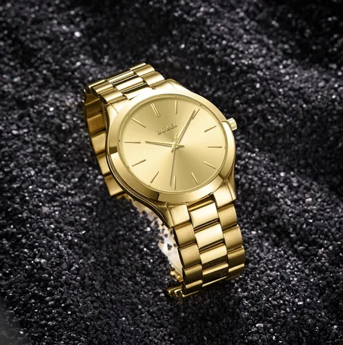Vista 3 de BUREI Men Watches Gifts for Men Fashion Stainless Steel Analog Quartz Waterproof Watches for Mens