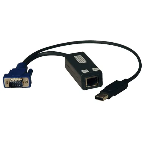 Vista 2 de TRIPP LITE Unidad de interfaz de servidor USB de conmutador KVM HD15 USB RJ45, paquete de 8 (B078-101-USB-8)