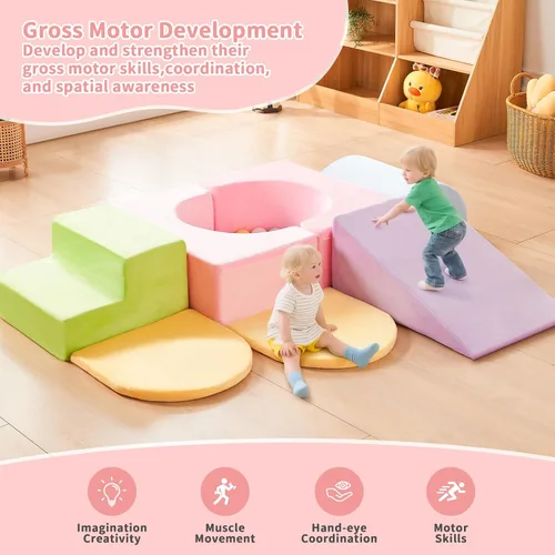 Vista 15 de IFNOW Juguetes de Escalada para Niños Pequeños de Interiores, Juego de 7 Piezas de Bloques de Escalada de Espuma para Niños Pequeños, Escalada