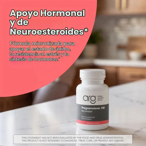 Vista 2 de Allergy Research Group PREGNENOLONA 100 MG, TABS 60