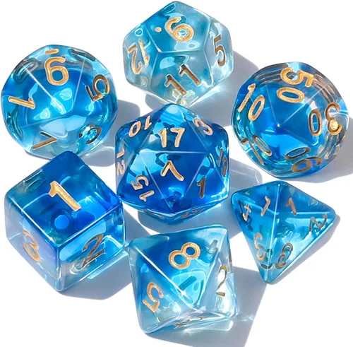 Vista 36 de CiaraQ DND - Juego de dados poliédricos con una bolsa de dados negra para juegos de mesa de rol D&D RPG MTG