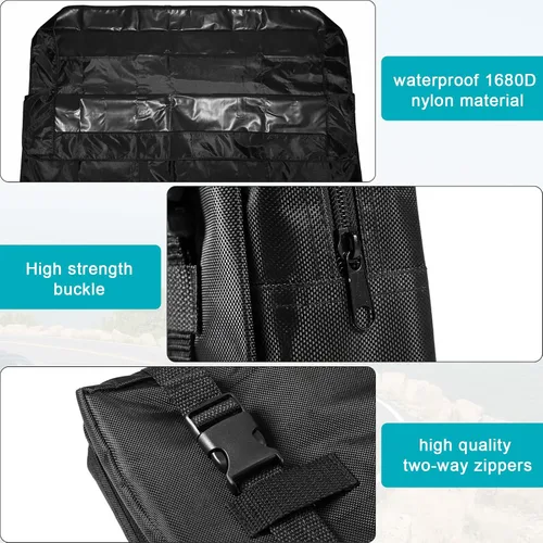 Vista 4 de CamGo Bolsa de transporte plegable de bicicleta de 26 pulgadas - Funda impermeable para viaje en tren aéreo
