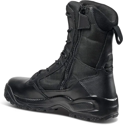 Vista 5 de 5.11 Tactical Men's ATAC, 2.08 pulgadas, botas militares de combate de cuero negro con cremallera lateral, estilo 12391