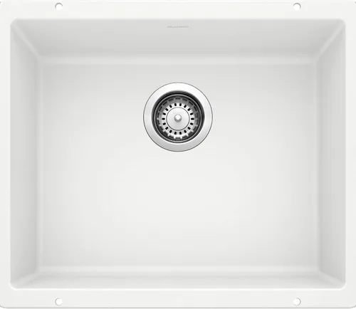 Vista 8 de BLANCO 527405 Precis Silgranit - Fregadero de cocina de 21 pulgadas con cuenco individual, color blanco suave
