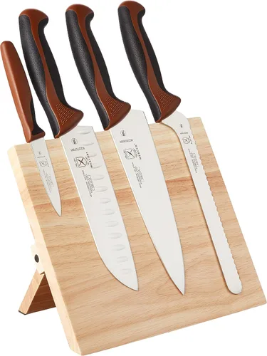 Vista 12 de Mercer Culinary Millennia - Juego de 5 tableros magnéticos con asas negras, acacia, 16 x 8 x 18 pulgadas