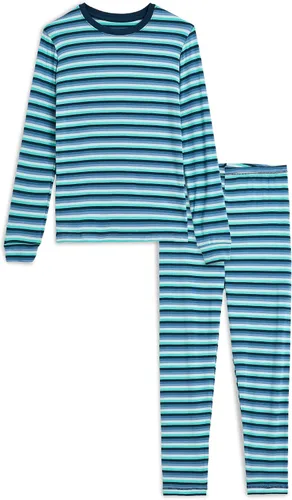 Vista 92 de KicKee Pants Conjunto de pijama de manga larga con estampado de piezas 90's Plaid