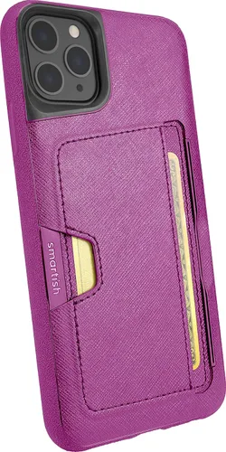 Vista 66 de Smartish Funda tipo cartera para iPhone 11 Pro - Wallet Slayer Vol. 2 [soporte protector delgado] tarjetero (seda) - Black Tie Affair
