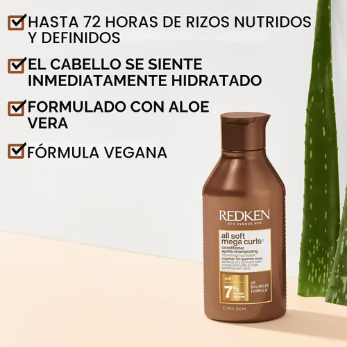 Vista 3 de Redken Acondicionador suave para cabello rizado y enrollado extremadamente seco, nutre y suaviza el cabello muy seco