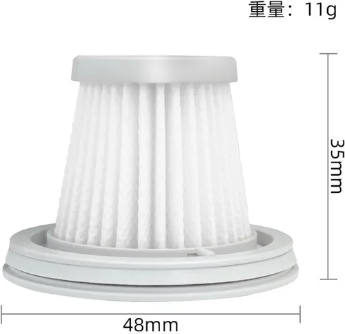 Vista 2 de 1/2/6 unids elemento de filtro para xiaomi mijia coche de mano mini aspiradora accesorios de limpieza