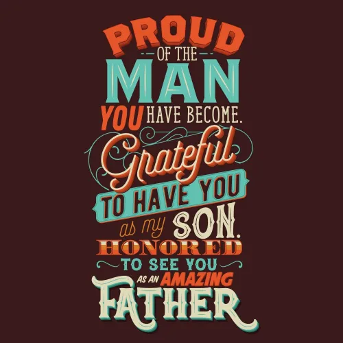 Vista 6 de Prime Greetings Tarjeta del día del padre para hijo, hecha en Estados Unidos, ecológica, tarjeta gruesa con sobre de primera calidad de 5 x 7.75