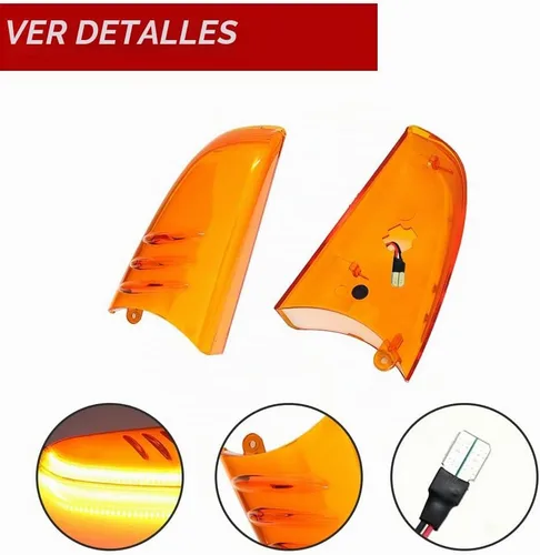 Vista 3 de Luces de señal de giro LED ámbar con lente ámbar para espejo lateral para Buick Rainier 2004-2007, Chevrolet Trailblazer GMC Envoy 2002-2009