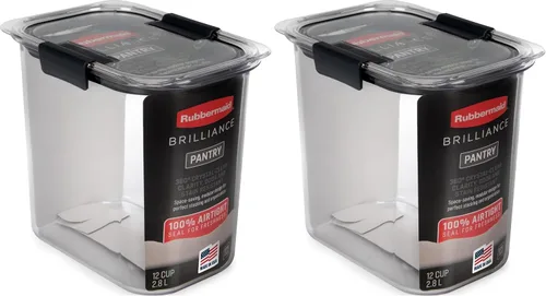 Vista 20 de Rubbermaid Brilliance - Recipientes para almacenar alimentos, libres de bisfenol A, con tapas