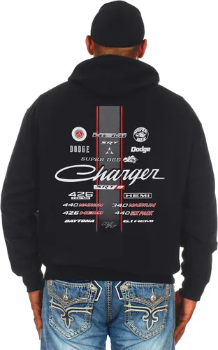 Vista 4 de JH DESIGN GROUP Dodge Charger - Sudadera con capucha de 2 caras para hombre
