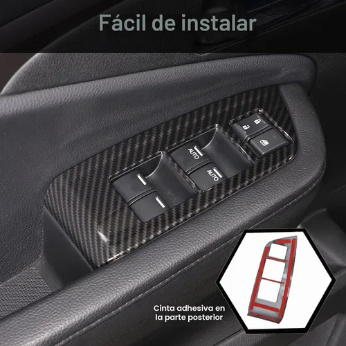 Vista 6 de 4 piezas Panel de Interruptor de Elevación de Ventana Marco Cubierta Moldura para Honda Pilot 2016-2022/Passport 2019-2023, Material ABS Accesorios