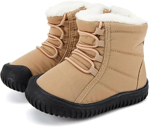 Vista 14 de BMCiTYBM Botas de nieve para bebés y niños pequeños, zapatos de invierno para niños y niñas, zapatos de bebé de piel sintética para clima frío