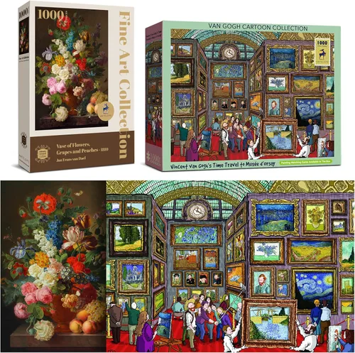 Vista 8 de Antelope Rompecabezas de 1000 piezas para adultos, rompecabezas de Van Gogh por la artista Alireza Karimi Moghaddam, papel, otoño en Arles, 29.5 x