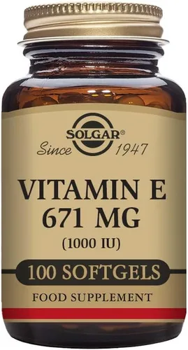 Vista 4 de Solgar, Vitamina E, 1.000 IU de D-Alfa-Tocoferol Mixto y Cápsulas Blandas de Tocoferol Mixtas, 100 Unidades, E3561, 1, 1