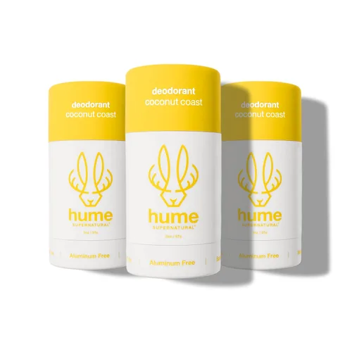 Vista 9 de Hume Supernatural Coconut Coast - Desodorante sin aluminio para mujeres y hombres, seguro para pieles sensibles, probióticos, a base de plantas, sin